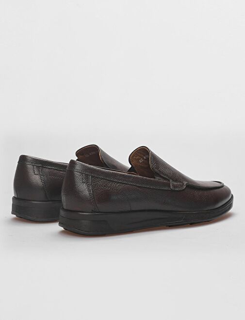 Hakiki Deri Kahverengi Erkek Günlük Ayakkabı - Görsel 4