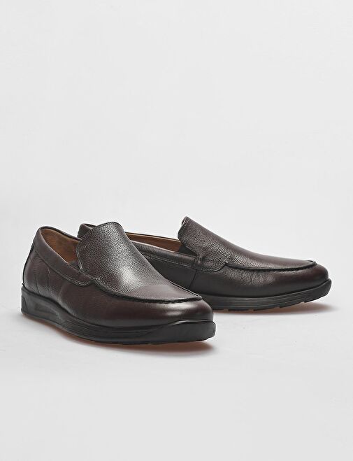 Hakiki Deri Kahverengi Erkek Günlük Ayakkabı - Görsel 5