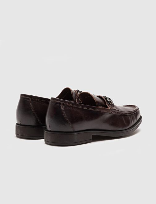 Hakiki Deri Kahverengi Erkek Günlük Ayakkabı - Görsel 4