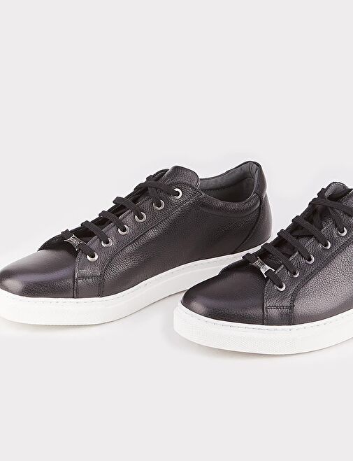 Cabani Ayakkabı Siyah Erkek Deri Sneaker 12774 - Görsel 5