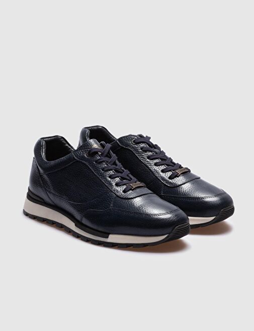 Cabani Ayakkabı Lacivert Erkek Deri Sneaker 14077 - Görsel 3