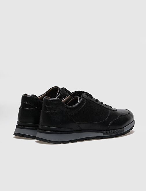 Cabani Ayakkabı Siyah Erkek Deri Sneaker 14079 - Görsel 4