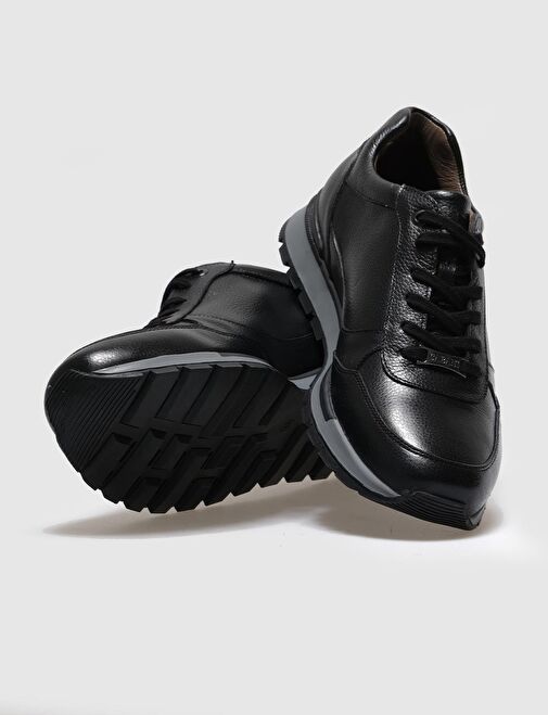 Cabani Ayakkabı Siyah Erkek Deri Sneaker 14079 - Görsel 5