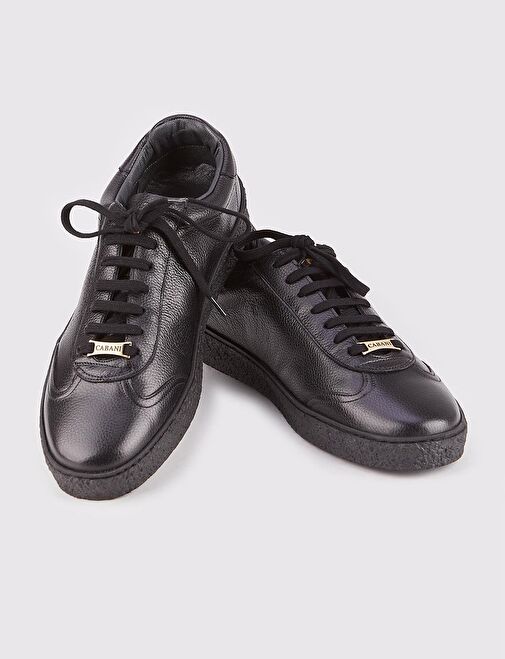 Cabani Ayakkabı Siyah Erkek Deri Sneaker 12818 - Görsel 5