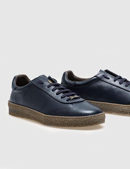 Cabani Ayakkabı Lacivert Erkek Deri Sneaker 12817 - Görsel 5