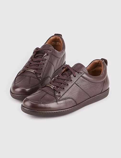 Hakiki Deri Dikiş Detaylı Kahverengi Bağcıklı Erkek Günlük Ayakkabı - Görsel 5