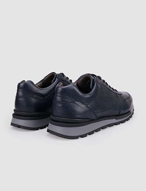 Cabani Ayakkabı Lacivert Erkek Deri Sneaker 102589SC - Görsel 5
