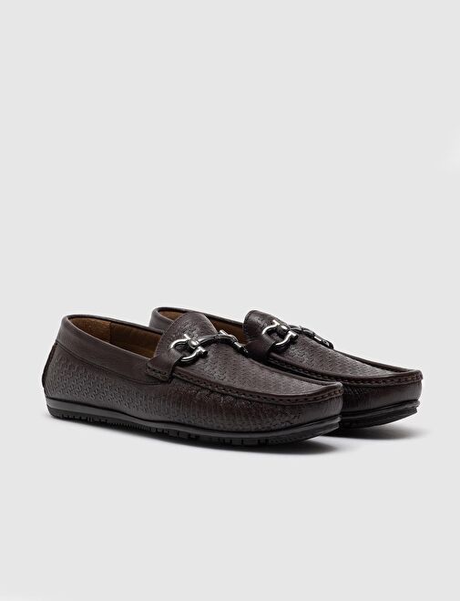 Hakiki Deri Kahverengi Erkek Loafer - Görsel 3