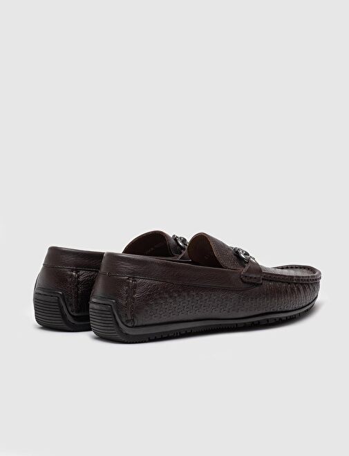 Hakiki Deri Kahverengi Erkek Loafer - Görsel 4