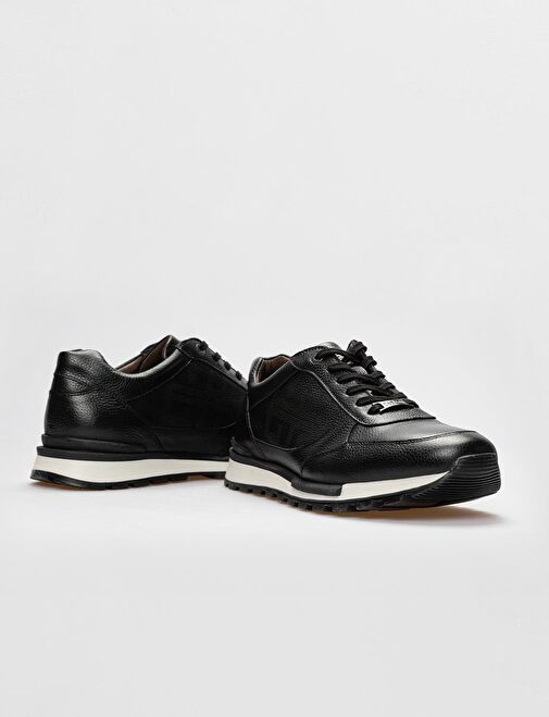 Cabani Ayakkabı Siyah Erkek Deri Sneaker 14080 - Görsel 5