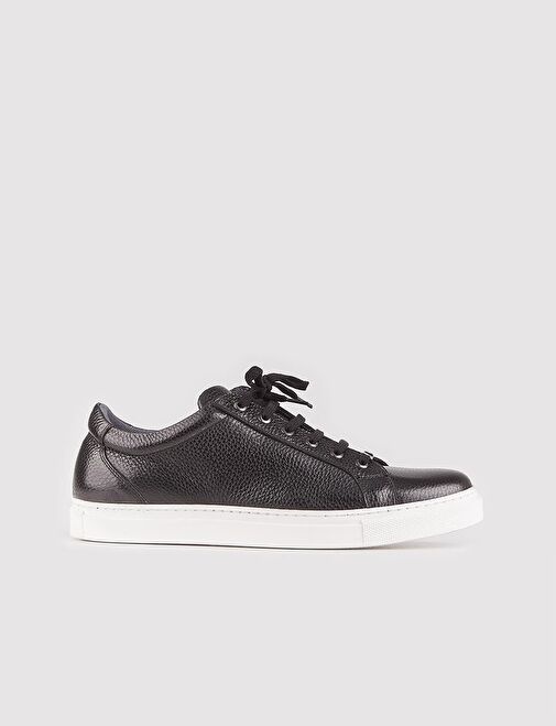Cabani Ayakkabı Siyah-Beyaz Erkek Deri Sneaker 12772 - Görsel 2