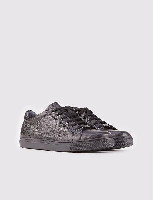 Cabani Ayakkabı Siyah Erkek Deri Sneaker 21399 - Görsel 3