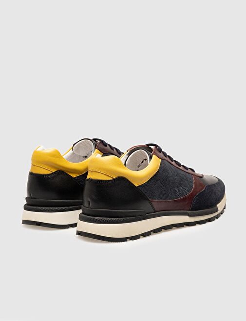 Hakiki Deri Bordo Bağcıklı Erkek Spor Ayakkabı - Görsel 4