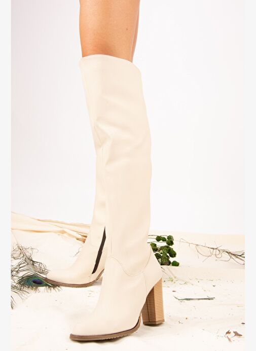 Bej Kadın Çizme A654018009 - Görsel 2