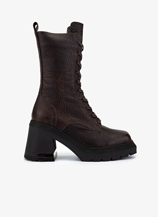 Valmenti Kadın Hakiki Deri Kahverengi Topuklu Bot - Görsel 2