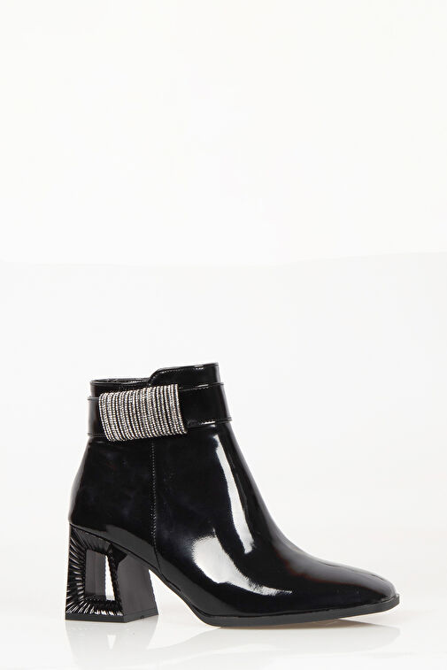 Nemesis Fermuarlı Topuklu Kadın Bot Siyah - Görsel 6