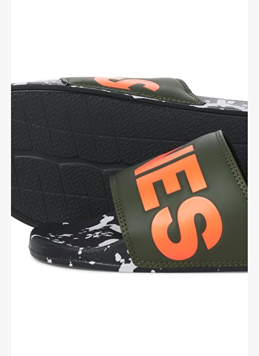 Jack & Jones Erkek Jfwhyde Splatter Slider Yeşil Terlik - 12270975 - Görsel 5