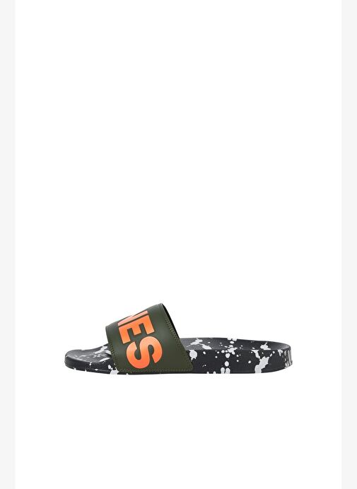 Jack & Jones Erkek Jfwhyde Splatter Slider Yeşil Terlik - 12270975 - Görsel 2