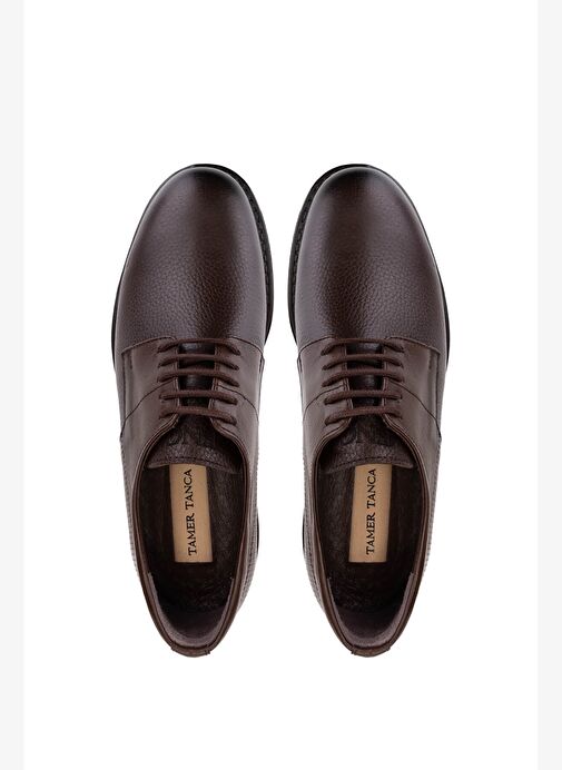 Tamer Tanca Erkek Hakiki Deri Kahverengi Casual Ayakkabı - Görsel 6