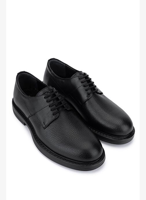 Tamer Tanca Erkek Hakiki Deri Siyah Casual Ayakkabı - Görsel 3