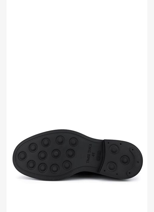 Tamer Tanca Erkek Hakiki Deri Siyah Casual Ayakkabı - Görsel 4