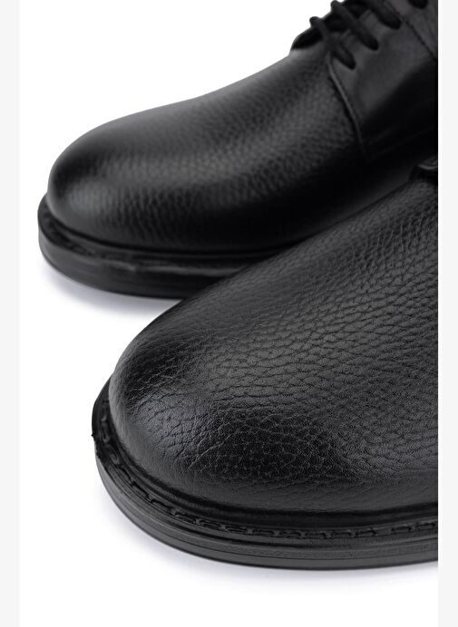 Tamer Tanca Erkek Hakiki Deri Siyah Casual Ayakkabı - Görsel 5