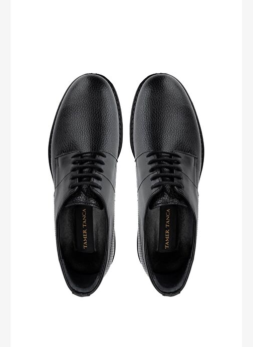 Tamer Tanca Erkek Hakiki Deri Siyah Casual Ayakkabı - Görsel 6