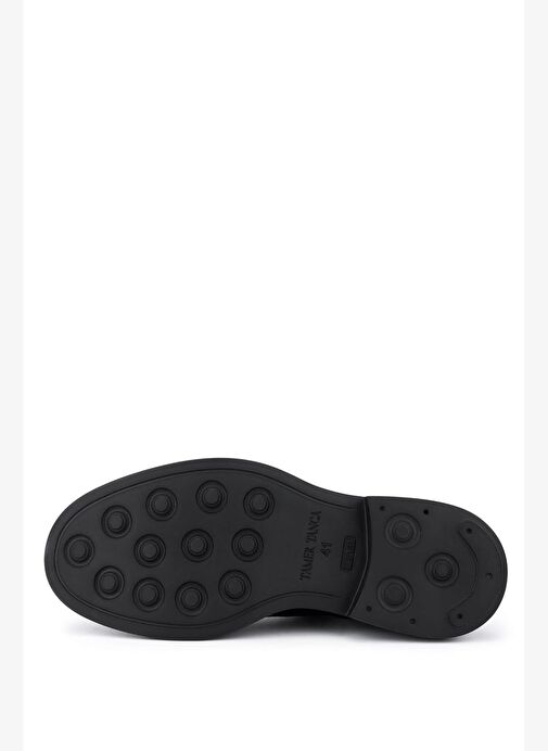 Tamer Tanca Erkek Hakiki Deri Siyah Floter Casual Bot - Görsel 4