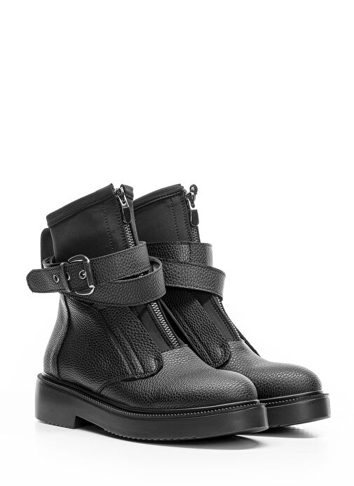 Nemesis Kadın Bot Siyah Fermuar Detaylı - Görsel 2