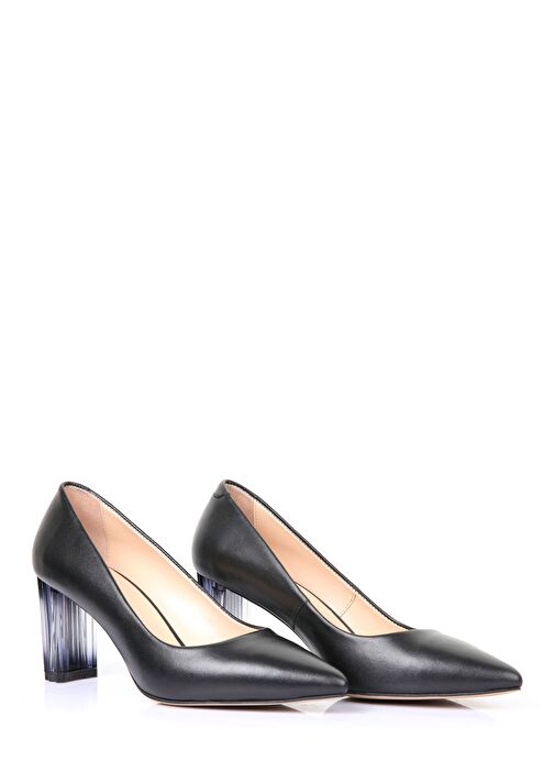 Nemesis Gerçek Deri Kadın Topuklu Ayakkabı Siyah - Görsel 4