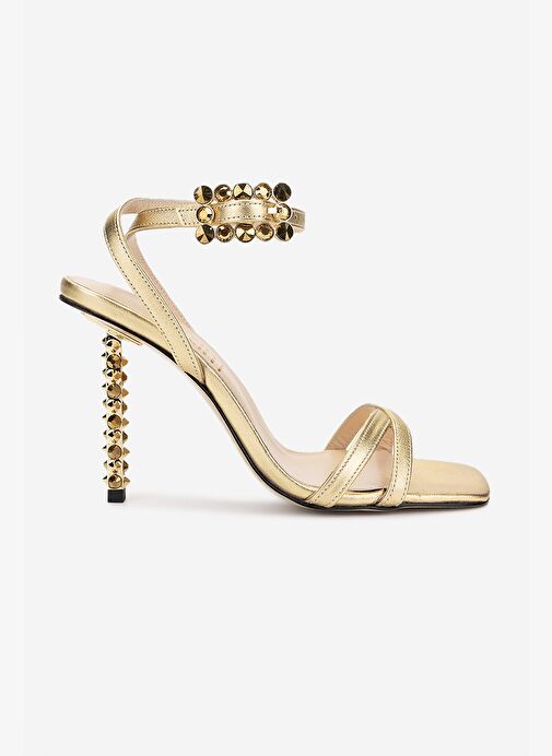 Valmenti Kadın Hakiki Deri Dore Topuklu Ayakkabı - Görsel 2