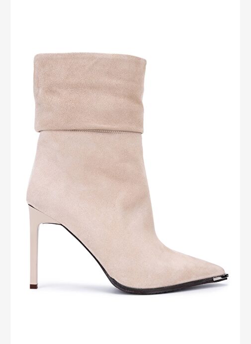 Tamer Tanca Kadın Hakiki Deri Taş Süet Topuklu Bot - Görsel 2