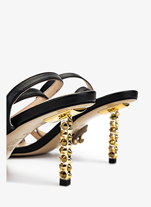 Valmenti Kadın Hakiki Deri Siyah Topuklu Ayakkabı - Görsel 5