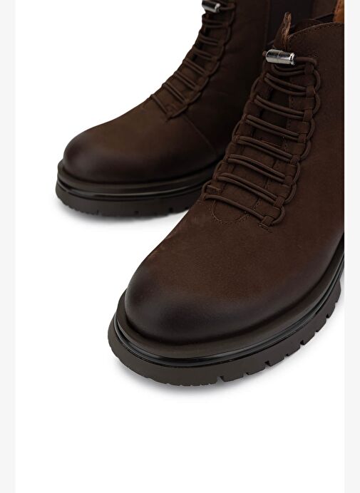 Tamer Tanca Kadın Hakiki Deri Kahverengi Casual Bot - Görsel 4