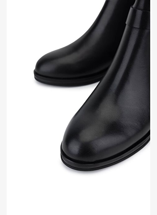 Tamer Tanca Kadın Hakiki Deri Siyah Casual Bot - Görsel 4