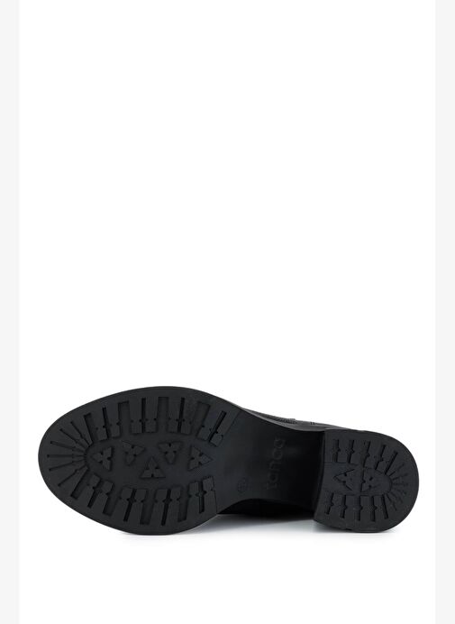 Tamer Tanca Kadın Hakiki Deri Siyah Nubuk Casual Bot - Görsel 5