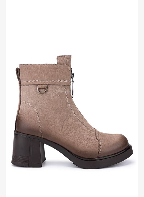 Tamer Tanca Kadın Hakiki Deri Vizon Nubuk Casual Bot - Görsel 2