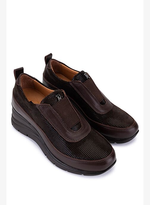 Tamer Tanca Kadın Hakiki Deri Kahverengi Casual Ayakkabı - Görsel 3