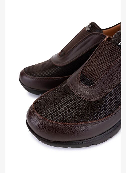 Tamer Tanca Kadın Hakiki Deri Kahverengi Casual Ayakkabı - Görsel 4