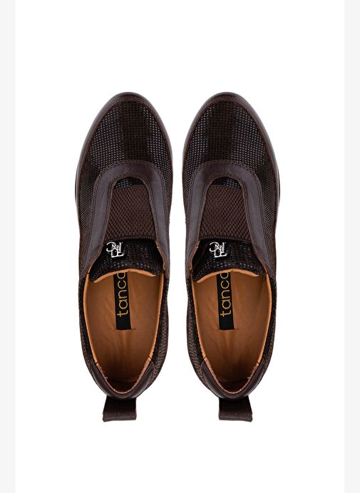 Tamer Tanca Kadın Hakiki Deri Kahverengi Casual Ayakkabı - Görsel 6