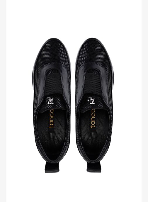 Tamer Tanca Kadın Hakiki Deri Siyah Casual Ayakkabı - Görsel 6