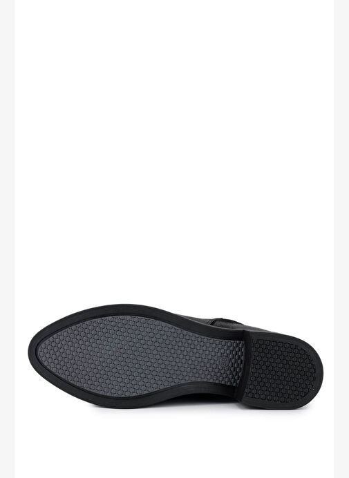 Tamer Tanca Kadın Hakiki Deri Siyah Nubuk Topuklu Bot - Görsel 5