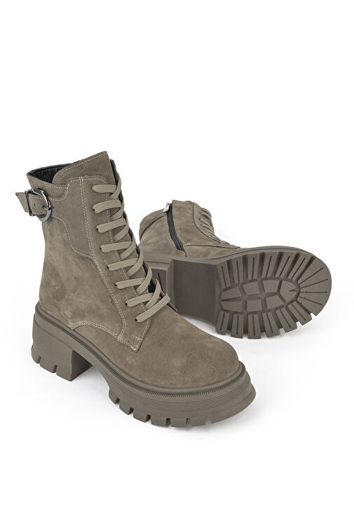 Ziya, Kadın Hakiki Deri Bot 143359Z6162 Vizon - Görsel 3