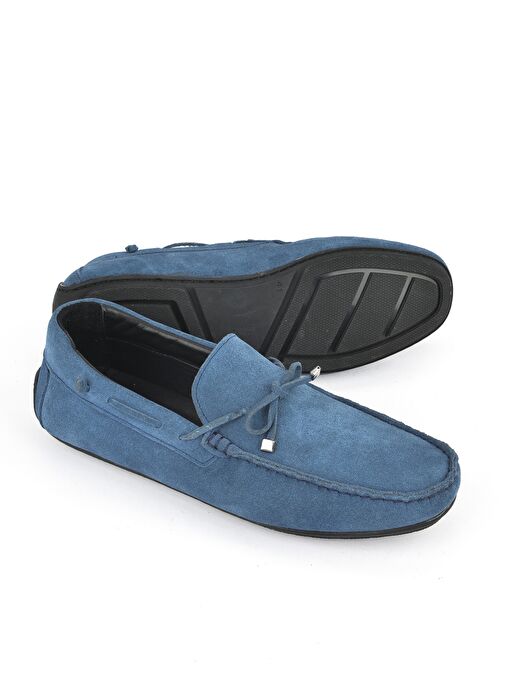 Ziya, Erkek Hakiki Deri Ayakkabı 1511007ZB012 Mavi - Görsel 8