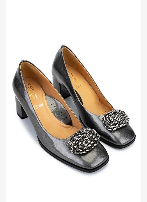 Relax Anatomic Kadın Hakiki Deri Gri Metal Comfort Ayakkabı - Görsel 3