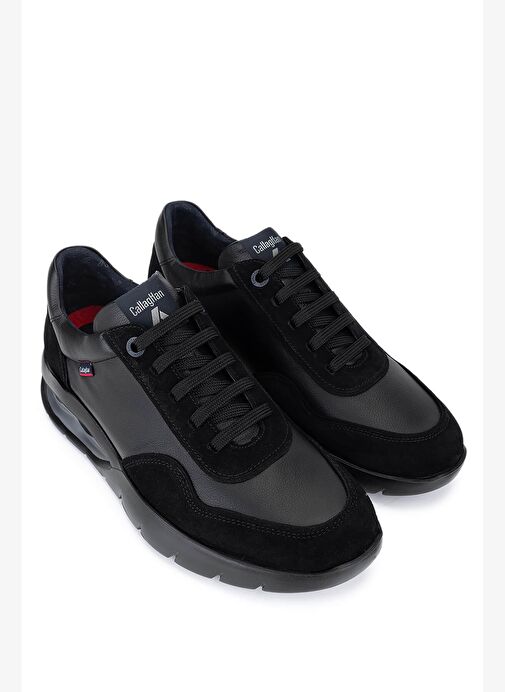 Callaghan Erkek Hakiki Deri Siyah Sneakers & Spor Ayakkabı - Görsel 3