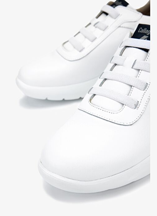 Callaghan Erkek Hakiki Deri Beyaz Sneakers & Spor Ayakkabı - Görsel 4