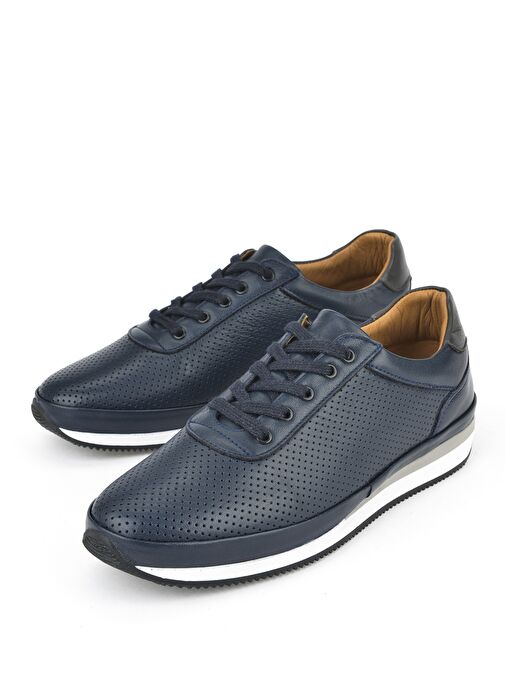 Ziya, Erkek Hakiki Deri Sneaker 1511002Z063 Lacivert - Görsel 6