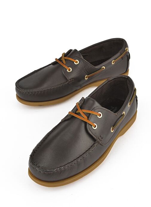 Ziya, Erkek Hakiki Deri Ayakkabı 1511007ZD1001 Kahve - Görsel 5