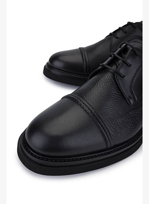 Giampiero Nicola Erkek Hakiki Deri Siyah Klasik Ayakkabı - Görsel 4